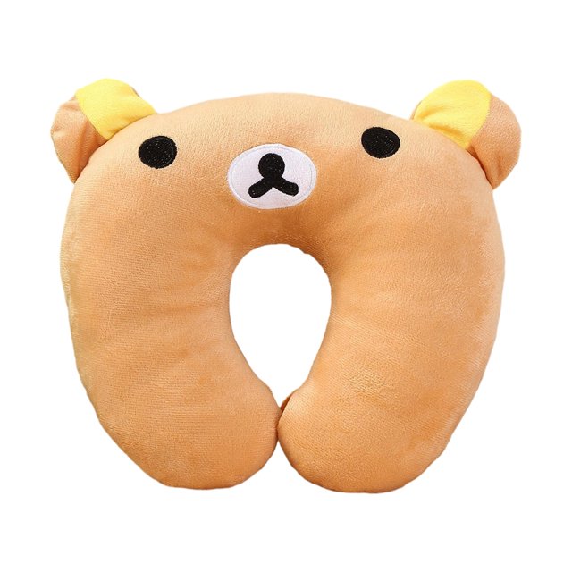 relayinert Portable U-Shaped Pillows Compact Comfort For Adventures Thoughtful Gift bear 26*30cm 1Set