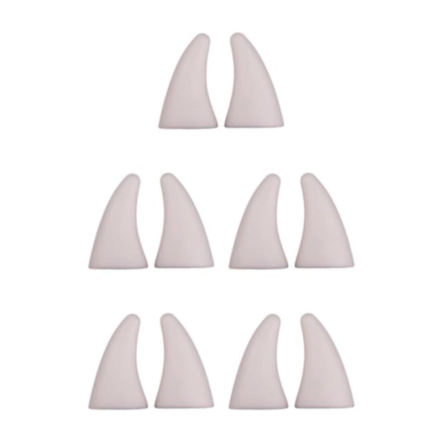 Baohd 2pieces Sticker Stand Out Crowd With Stylish Devil Horn Car Roof Decoration white 5Set