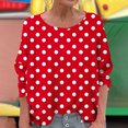 thumbnail image 2 of WRKEKC T-Shirts à Manches Longues pour Femmes, Chemises à Manches Longues pour Femmes, T-shirt Tendance Confortable à Manches Longues à Col Rond Dégradé Imprimé pour Femmes Grande Taille, 2 of 6
