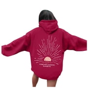 Sunset Hoodie Beach Hoodie Women Casual Sweatshirts Beach Hoodies Oversized Hoodie Blank Sweat Shirts for Women Beachy Sweatshirt Beachy Hoodies Coconut Girl Surf Hoodie Beach Sweatshirt