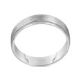 thumbnail image 3 of Mens 5mm 10K White Gold Brushed Wedding Band, 3 of 4