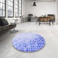 thumbnail image 4 of Ahgly Company Machine Washable Indoor Rectangle Transitional Sky Blue Area Rugs, 2' x 5', 4 of 7