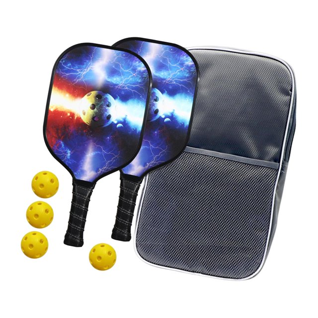 jinwen Premium Pickleball Paddles Set and Portable Storage Bag 2 Rackets Nonslip Grip 4 Colorful