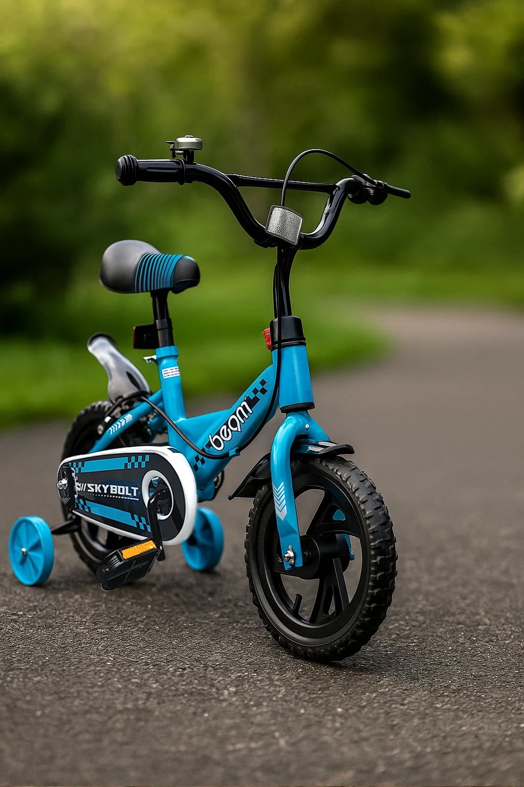 Vélo Beam Sports 12" Blue Kids débutant avec petites roues (2-5 ans)