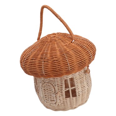 Rattan Storage Basket,Rattan Woven Basket Hand Rattan Woven Basket Small Rattan Storage Basket Ultra Responsive