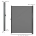 thumbnail image 3 of Outsunny 118" x 79" Retractable Side Awning Folding Privacy Screen Grey, 3 of 9