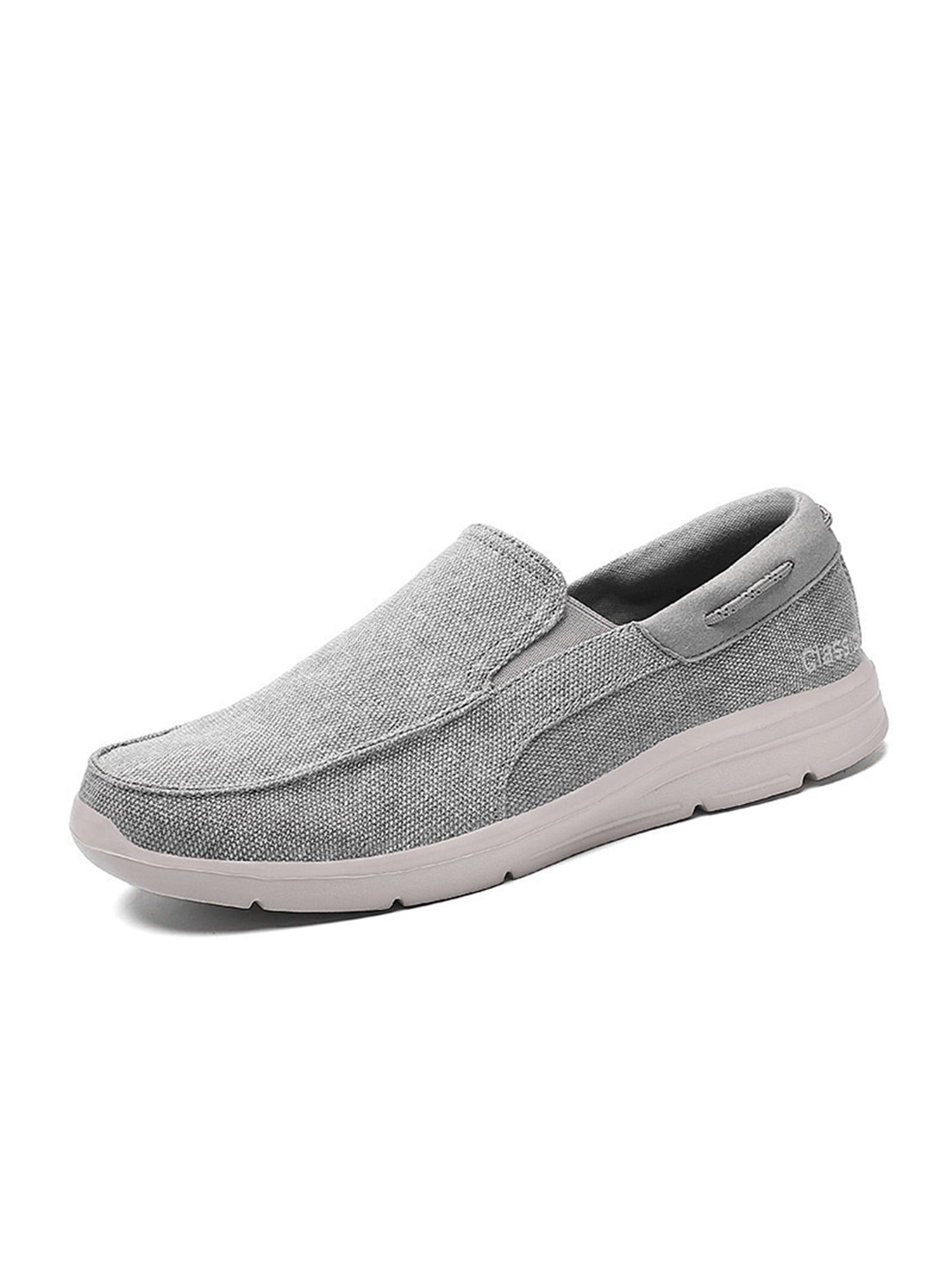 MAWCLOS Espadrilles pour Hommes à Enfiler Plates Marche Mocassins Respirants Bout Rond Travail Chaussures Décontractées Gris 7