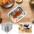 thumbnail image 4 of ABPWLY 50 Pack Disposable Aluminum Baking Pans Rectangular Foil Trays for Cooking Baking and Food Storage Oven Safe 9x13 Inch, 4 of 5