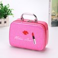 thumbnail image 2 of Makeup Case Lip Printed Portable Top Handle Makeup Box Cosmetic Organizer, 2 of 8