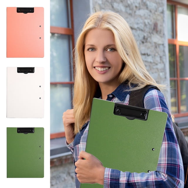 Tyidzon Plastic Clipboard with Storage, 12 X 9 Inch Plastic Clip Board, Side-Opening Storage Clipboard for Classroom, Teacher, Student, Writing, Green