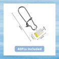 thumbnail image 2 of 40Pcs Plastic Fishing Line Sinker Slides High Strength Sinker Slider Swivel Snap Kit Fishing Tackle with Duo-Lock Snap Freshwater Saltwater Quick Change Fishing Clips for Fishing, 2 of 6