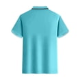 thumbnail image 3 of EOYWHK T-Shirts pour Hommes 4TG Compression Ajustée Chemise de Golf Col Rabattu Manches Courtes Couleur Unie Blouse de Bureau Liquidation, 3 of 3