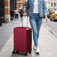 thumbnail image 4 of Costway 3-Piece Hardside Luggage Set (20/24/28 Inch) with 8-Spinner Wheels, 3-Digital Lock Red, 4 of 10