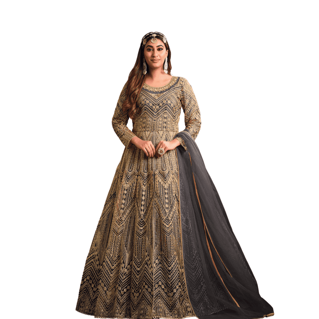 Robe Longue Anarkali de Mariage Style Designer Indien sur Mesure Kurti Ensemble de Robe pour Femme