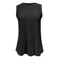 thumbnail image 1 of AherBiu Camisoles Boho pour Femmes Col Rond Sans Manches Été Décontracté Tunique à Oeillets Haut Chemises Blouse Couleur Unie, 1 of 4