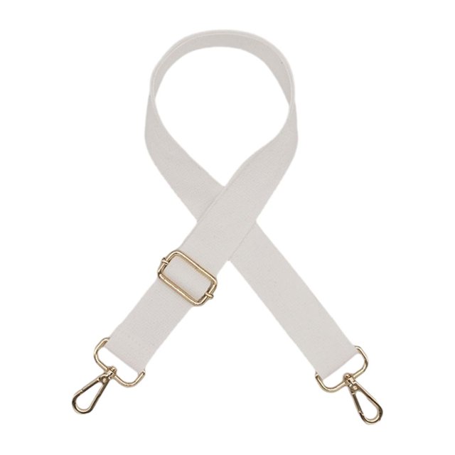 serony Sac à Bandoulière en Coton pour Filles Design Simple Sac à Main Décontracté Bande Réglable avec Boucles Sacs Bandoulière Réparation Blanc