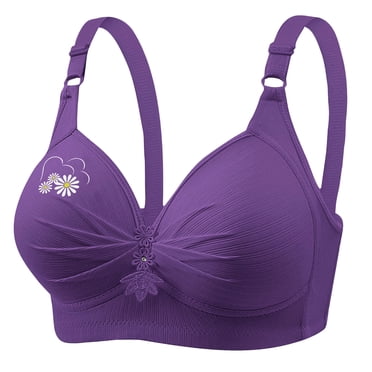 Women's Printed Plus Size Daily Bra Underwear Without Underwire