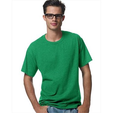 Hanes 5170 Comfortblend Ecosmart T-Shirt à Col Rond pour Hommes Taille Grand, Vert Kelly.