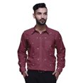 thumbnail image 1 of BESTMAN Chemise en Coton pour Hommes à Manches Longues Imprimée à Col Écarté Chemise Ajustée Formelle, 1 of 5