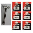 thumbnail image 1 of Double Edge Safety Razor + Personna Double Edge Stainless Steel Refill Blades, 5 ct. (Pack of 6), 1 of 1