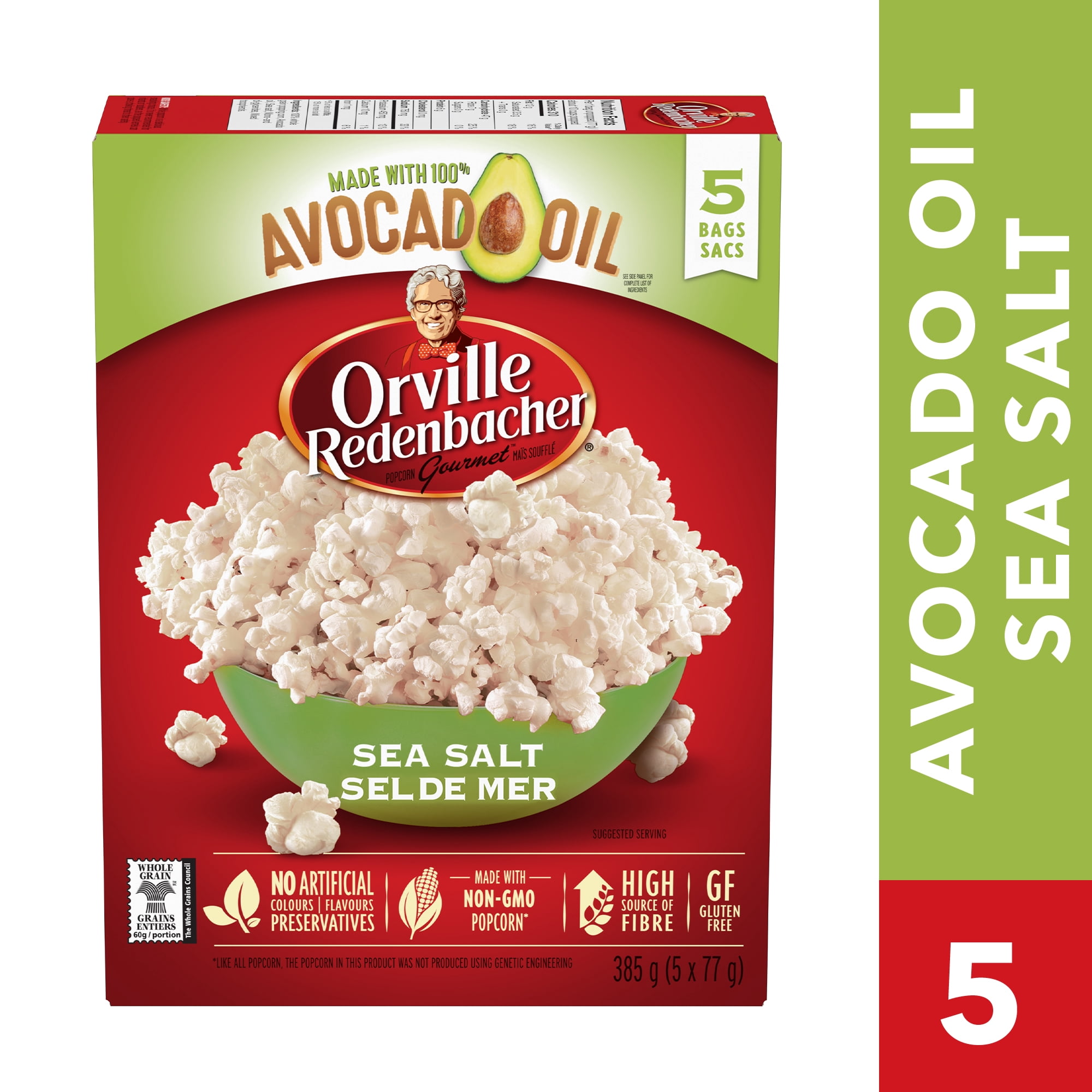 Orville Redenbacher Avocado Oil Microwave Popcorn (5 bags, 77g)