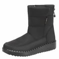 thumbnail image 1 of Wensltd Winter Mid Calf Snow Boots for Women Solid Color Warm Plush Fuzzy Boots Fall Cozy Shoes Wide Width, 1 of 9