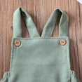 thumbnail image 3 of Newborn Baby Corduroy Sleeveless Romper Solid Color Backless Jumpsuit, 3 of 8