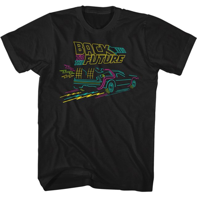 Back To The Future Neonfuture Black Adult T-Shirt 3Xlt