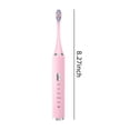 thumbnail image 3 of Portable Toothbrush Tooth-Brush For Adults With 5 Replacement Head Whitening Cleaning Electronic, 3 of 8