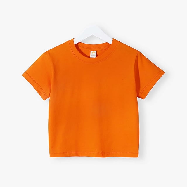 Rbaofujie T-Shirt à Manches Courtes pour Enfants T-Shirt Doux Col Rond en Coton pour Garçons et Filles