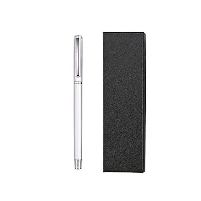 Silver Student Exam Pen 0.5Mm Press Type Gel Ink Pen Quick Drying Writing Pen Set Of 1 Silver Ink Pen For School Office Note Taking Smooth Writing Comfort Grip Design 58G Lightweight