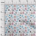 thumbnail image 2 of oneOone Cotton Flex Turquoise Blue Fabric Travel Craft Projects Decor Fabric Printed By The Yard 40 Inch Wide, 2 of 4