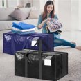 thumbnail image 1 of Uscallm 2Pcs Christmas Tree Storage Bag Compressible Storage Bag for Comforters Blankets Seasonal Decorations Large Capacity Waterproof Cloth Storage Bag Organizer, 1 of 9
