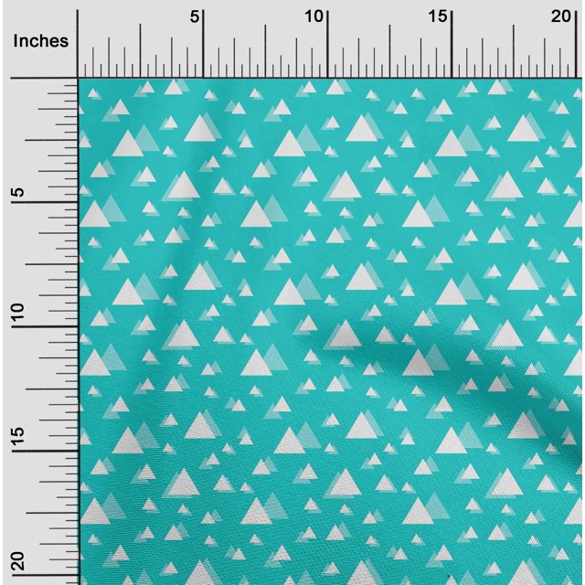oneOone Cotton Poplin Fabric Triangle Geometric Fabric Prints By Yard 56 Inch Wide