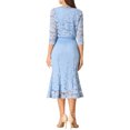 thumbnail image 3 of INSPIRE CHIC Robe d'Invitée de Mariage pour Femme Tenues de Soirée 2 Pcs Robes Sans Manches avec Boléro L Bleu Pâle, 3 of 6