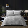 thumbnail image 1 of Grace Living Xavion Crushed Velvet Comforter Set - Soft and Shiny, 1 of 5