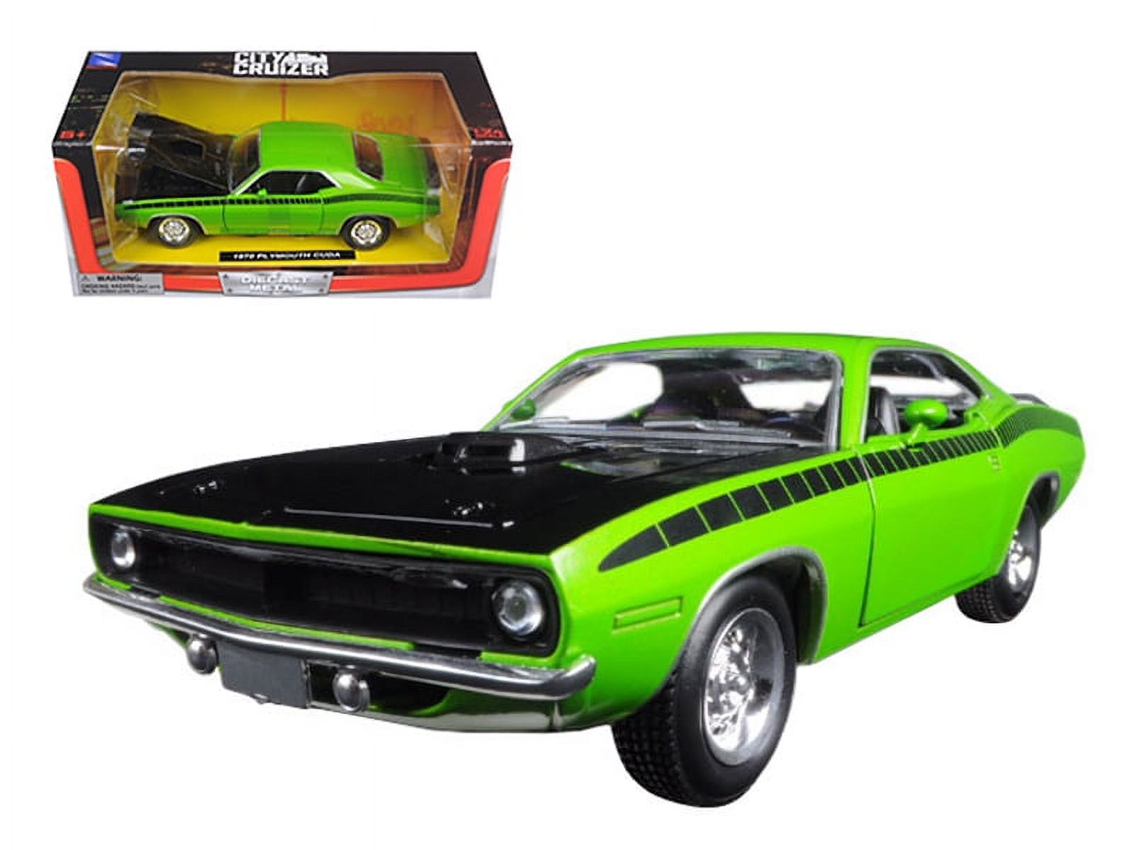 New Ray 71875 1970 Plymouth Cuda Orange avec Noir Modèle Réduit 1/24