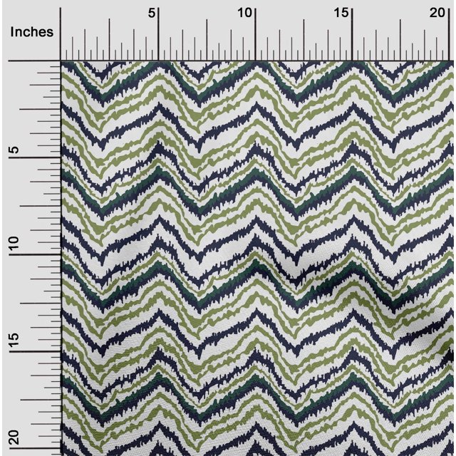 oneOone Tissu Polyester Lycra Motif Chevron Flamme BTY 56 Pouces de Large