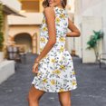 thumbnail image 4 of Ovzne Robes d'Été pour Femmes Robe Femme Mode d'Été pour Femmes Imprimé Poche Sans Manches Robe à Col en V Robe de Printemps Imprimée Liquidation, 4 of 7