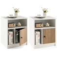 thumbnail image 1 of Giantex Ensemble de 2 Tables de Nuit, Table d'Appoint de Sofa, Gestion, Armoire de Rangement de Chevet Moderne, Table de Bout pour la Maison, 1 of 8