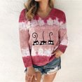 thumbnail image 1 of Hauts d'Été pour Femmes T-Shirt à Col Rond à Imprimé pour Femmes avec Lien Patchwork T-Shirt Décontracté Blouse Hauts Femmes Hauts d'Été en Liquidation, 1 of 7
