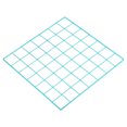 thumbnail image 1 of Unique Bargains 14x14" Wire Grid Panel, 1 Pack Metal Mesh Wall Decor Decorative Panels Board Photo Display Hanging, Blue, 1 of 5