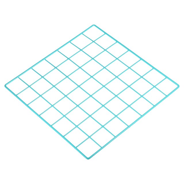 Unique Bargains 14x14" Wire Grid Panel, 1 Pack Metal Mesh Wall Decor Decorative Panels Board Photo Display Hanging, Blue
