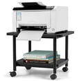 thumbnail image 1 of Patiojoy 2-Tier Rolling Under Desk Printer Cart with 2 Storage Shelves Printer Stand for home office Black, 1 of 7