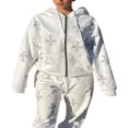 thumbnail image 1 of Women Y2k Skeleton Zip Up Hoodies Rhinestone Graphic Oversized Pullovers, 1 of 6