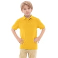 thumbnail image 1 of T-shirts Garçons Été Décontracté Manches Courtes Polo Classique Col Rabattu Haut Jaune 8-9 Ans, 1 of 5