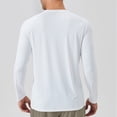 thumbnail image 4 of Dagugfen Hauts pour Hommes Chemises de Protection Solaire Manches Longues Col Rond Ajusté Extensible Course Entraînement Chemises Été, 4 of 6