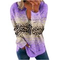 thumbnail image 2 of 2023 Chandail de Mode pour Femmes Rabais de 50 % Liquidation Hauts pour Femmes Automne Manches Longues Chandail Ample Chemise Chic Décontractée Chandails à Rayures à Col Rond pour Dames, 2 of 5