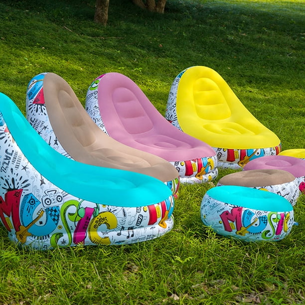 Chaise Longue Gonflable Sans Pompe – Imperméable, Anti-fuite, Avec Poches Et Sac De Transport