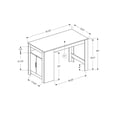 thumbnail image 2 of Monarch Specialties Dining Table, 48" Rectangular, Counter Height, Kitchen, Small, Storage, White Laminate, Contemporary, Modern, 2 of 3